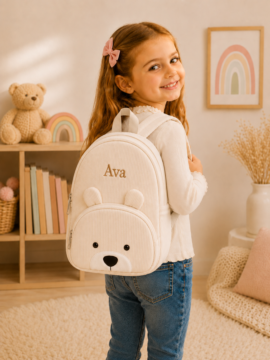 Sac à Dos Personnalisé Enfant avec Prénom Brodé