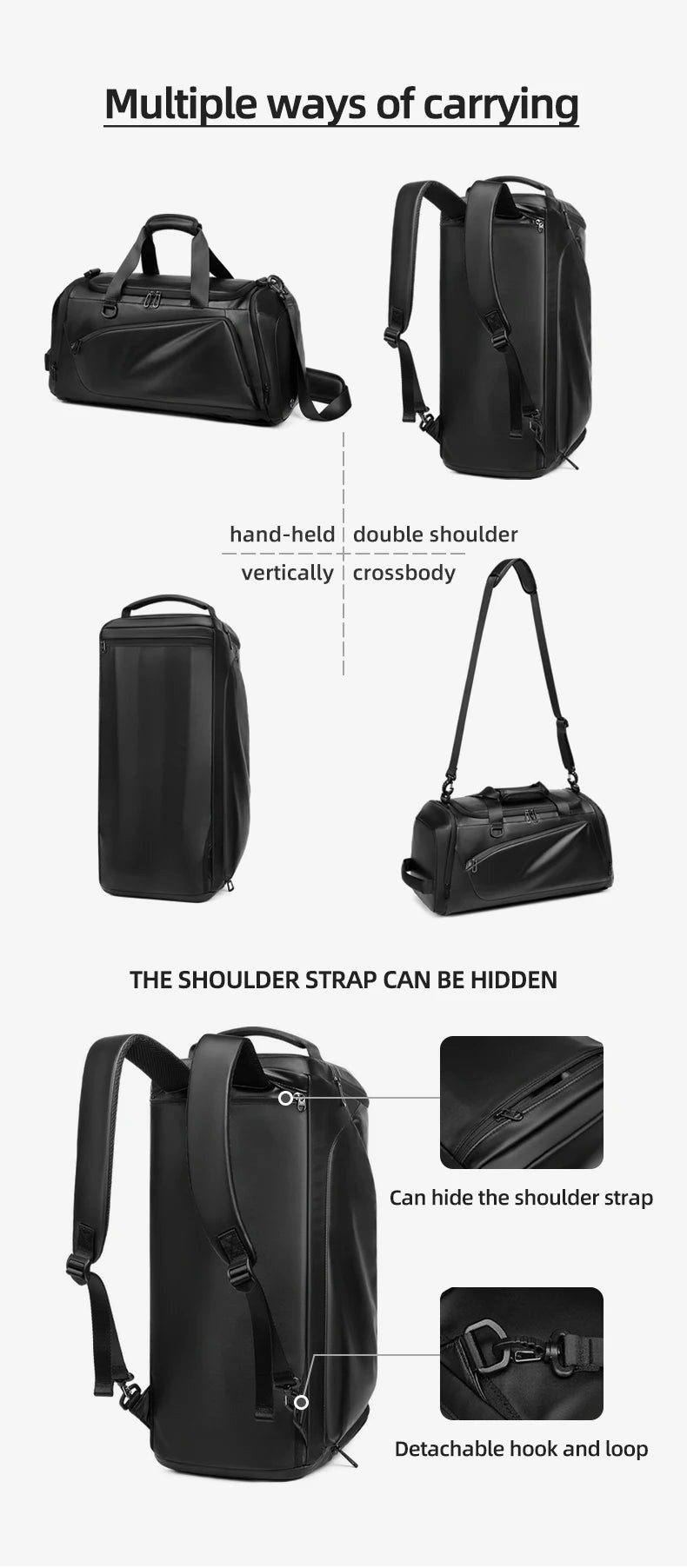 Travel Men sports Backpack Multi functional shoulder bag Women's Swimming Fitness handbag Business outdoor backpack for Shoe bag