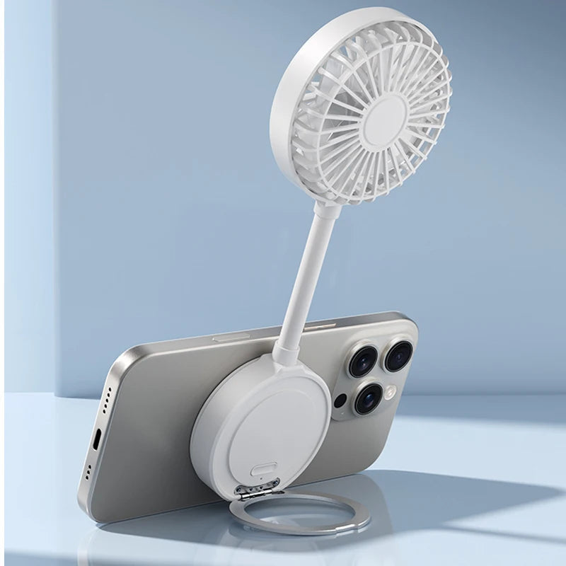 USB charging mini magnetic fan, portable small fan, suitable for iPhone and magnetic phones, as well as magnetic phone cases