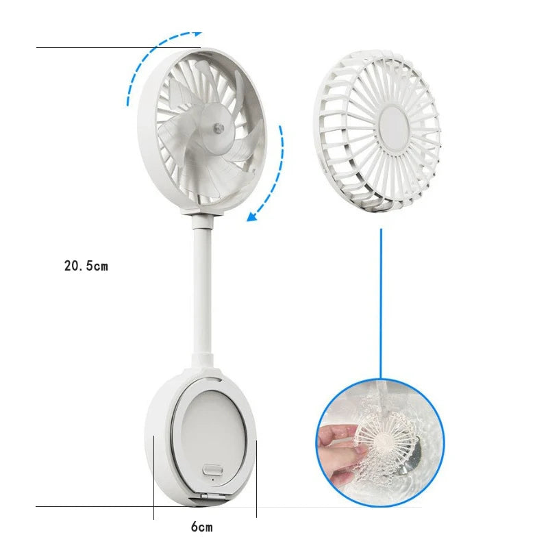USB charging mini magnetic fan, portable small fan, suitable for iPhone and magnetic phones, as well as magnetic phone cases