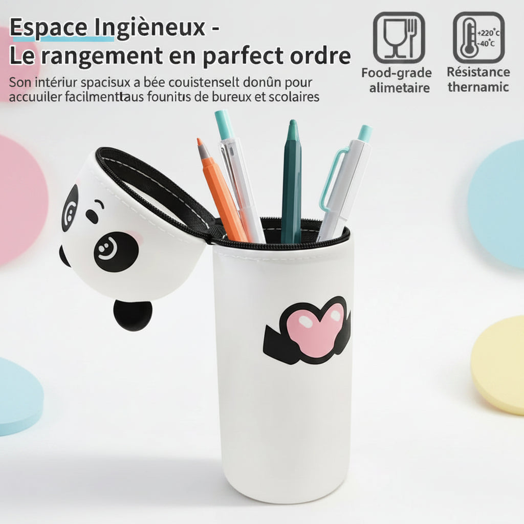 Trousse à crayons en silicone – Motif animal